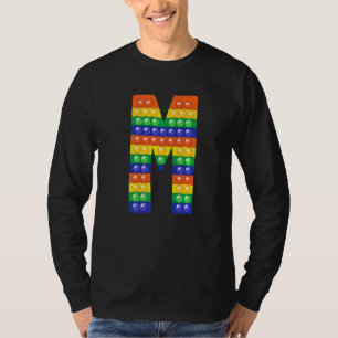 T-shirt Lettre M Majuscule Alphabet Touget Pop It Correspo