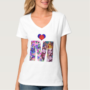 T-SHIRT LETTRE M MONOGRAMME MONOGRAMME DE LA MASQUÉRADE VÉ