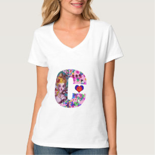 T-SHIRT LETTRE M MONOGRAMME MONOGRAMME DE LA MASQUÉRADE VÉ