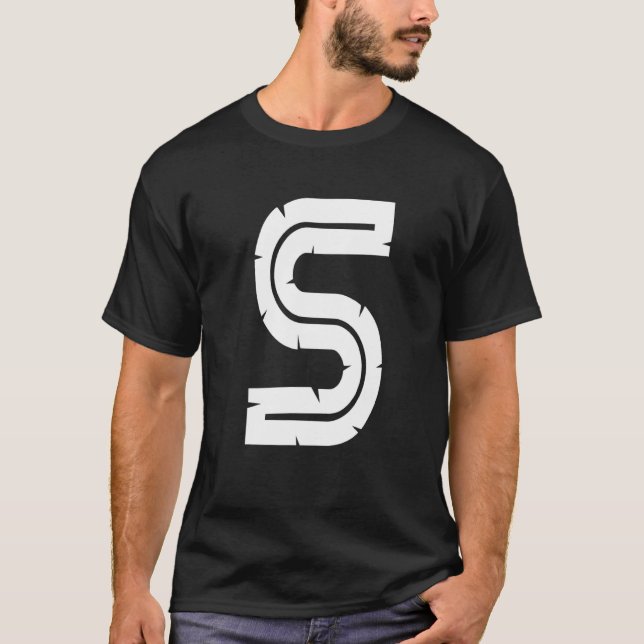 T-shirt LETTRE MAJUSCULE ALINÉA S BLANC MONogramme I (Devant)