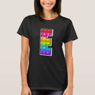 T-shirt Lettre majuscule C Alphabet C Funny Poppin Ki