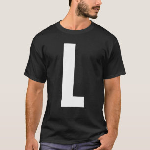 T-shirt Lettre majuscule L Monogramme Police Anton Alpha i