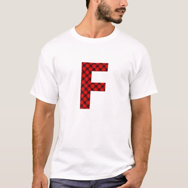 T-shirt Lettre majuscule plaquée de Buffalo simple F Buffa (Devant)