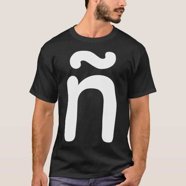 T-shirt Lettre minuscule N avec Tilde Virgulilla Espagnol  (Devant)