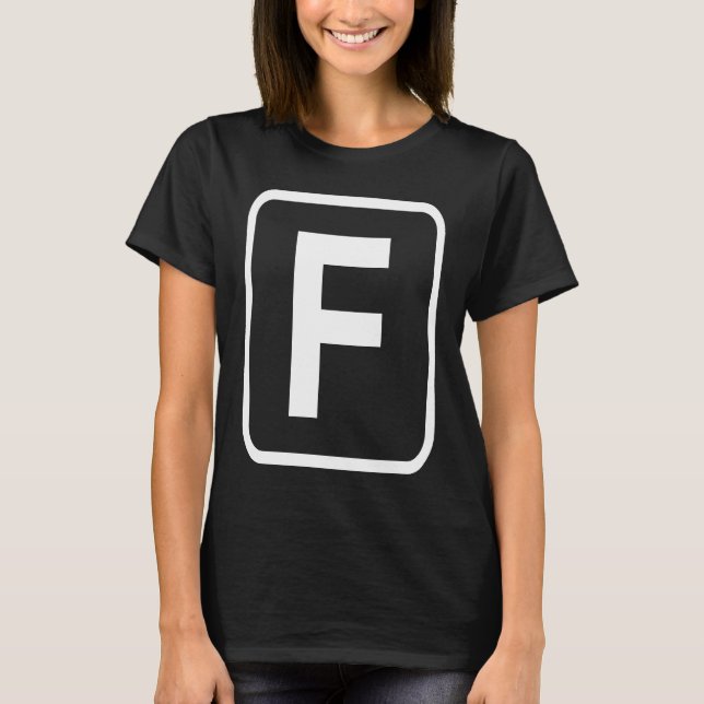 T-shirt Lettre monogramme F Alphabet initial Monogramme Wo (Devant)