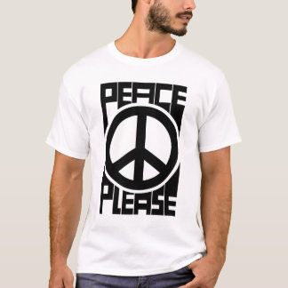 T-shirt Lettre noire Peace Please