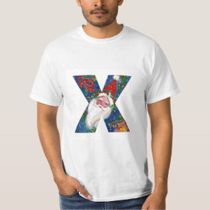 T-SHIRT LETTRE/PÈRE NOËL DE NOËL X AVEC LE RUBAN ROUGE