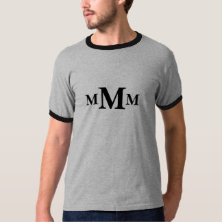 T-shirt Lettre personnalisée "M" Modèle Monogramme