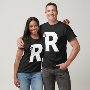 T-shirt Lettre R Alphabet initial Monogramme