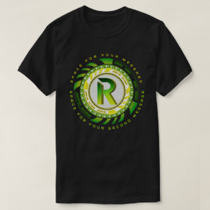 T-shirt Lettre R Typographie Tech Futuriste Texte Personna