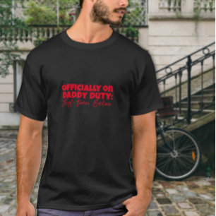 T-shirt Lettre rouge du nouveau cadeau papa