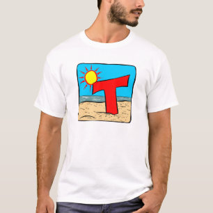 T-shirt Lettre T des idées de mariage sur la plage