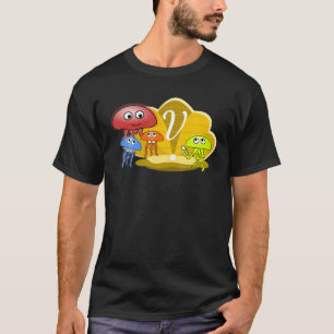 T-shirt Lettre V Monogramme Méduse Premier Jour De L'École