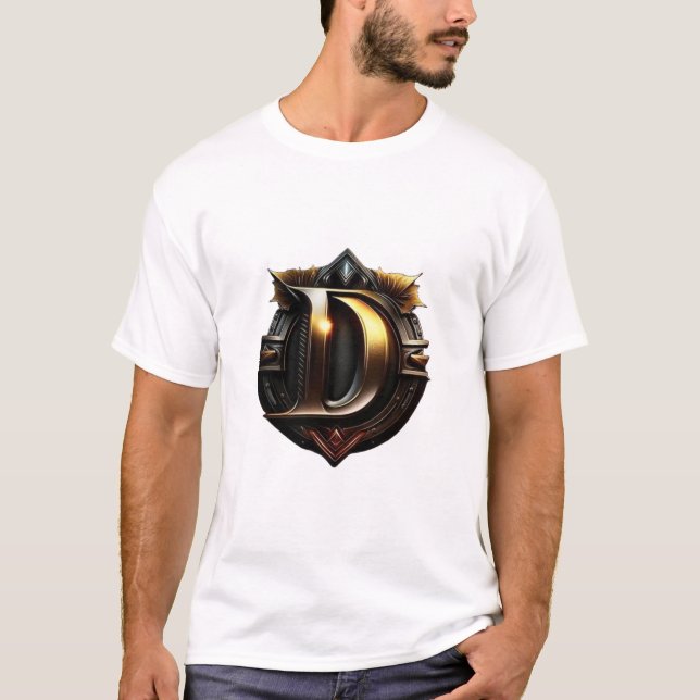 T-shirt LETTRE vintage D'OR (Devant)