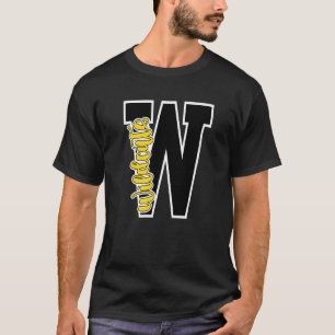 T-shirt LETTRE Wildcats École Esprit Mascotte Jaune Noir