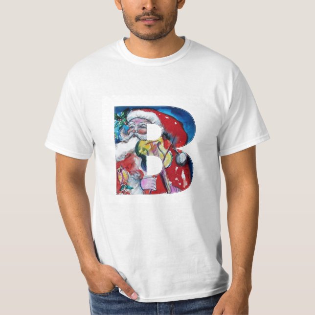 T-SHIRT LETTRE XMAS B /SANTA CLAUS AVEC MONOGRAM VIOLON (Devant)