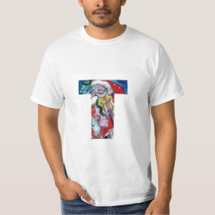 T-SHIRT LETTRE XMAS T /SANTA CLAUS AVEC MONOGRAM VIOLON