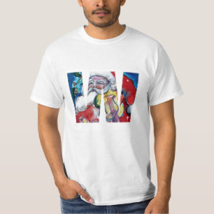 T-SHIRT LETTRE XMAS W /SANTA CLAUS AVEC MONOGRAMME VIOLIN