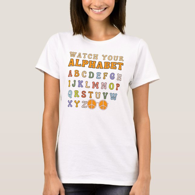T-shirt Lettres alphabets super (Devant)
