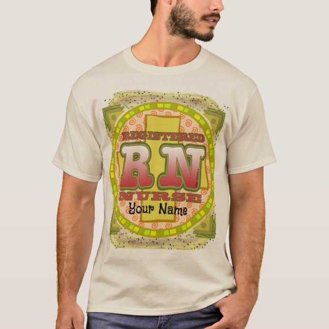 T-shirt Lettres croisées infirmière de la RN (Devant)