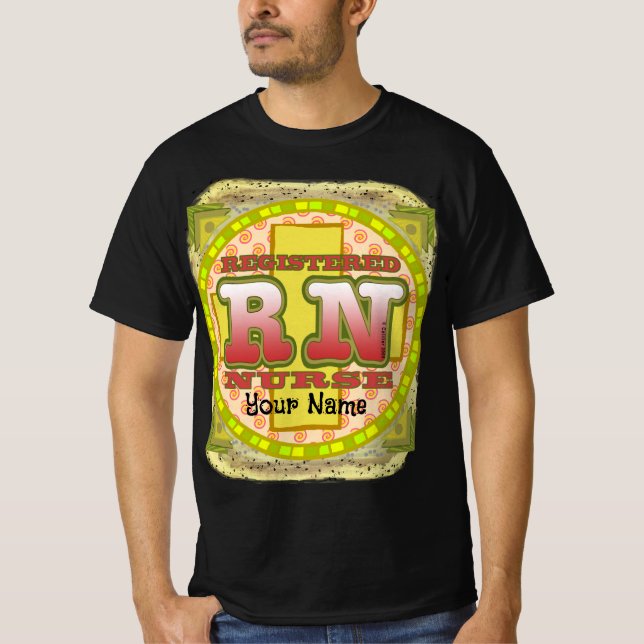 T-shirt Lettres croisées infirmière de la RN (Devant)