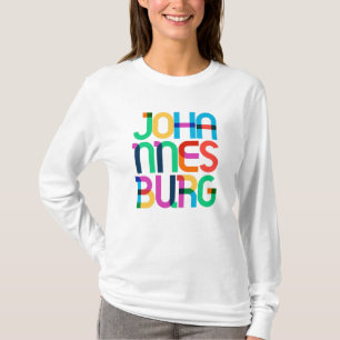 T-shirt Lettres d'art pop Afrique du Sud de Johannesburg