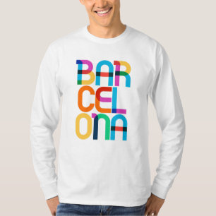 T-shirt Lettres d'art pop de Barcelone Espagne