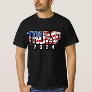 T-shirt Lettres de bloc patriotique Trump 2024