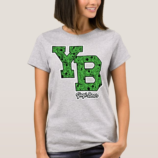 T-shirt Lettres de Varsité à motifs de l'ours de Yogi (Devant)