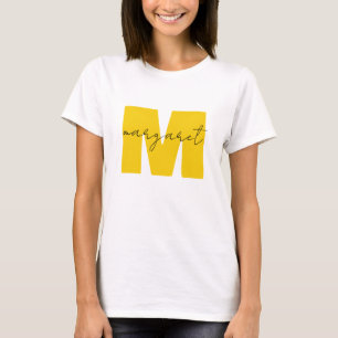 T-shirt Lettres Initiales De Monogramme Personnalisées Nom