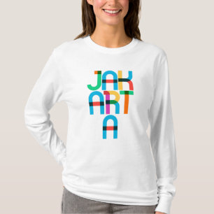 T-shirt Lettres Jakarta Indonésie Pop Art