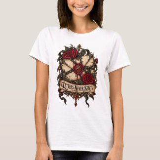 T-shirt Lettres jamais envoyées Rose gothique et design de