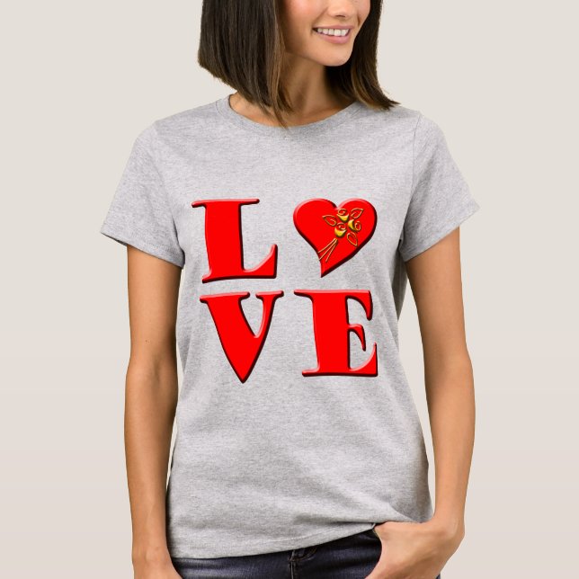 T-shirt Lettres LOVE ( L ♥ VE) (Devant)