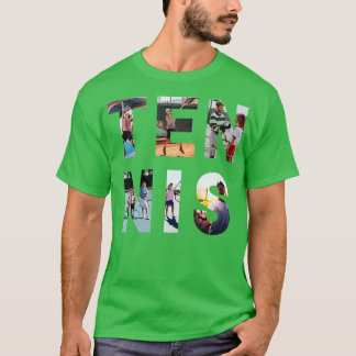 T-shirt Lettres photographiques US Open de tennis