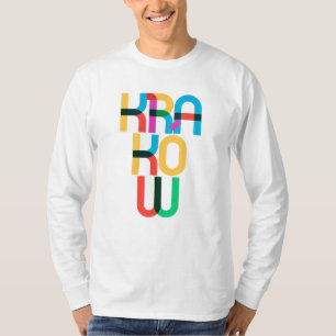 T-shirt Lettres Pop Art de Cracovie Pologne