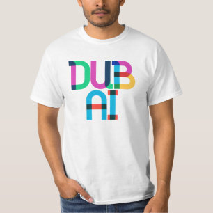 T-shirt Lettres pop art des Émirats arabes unis de Dubaï