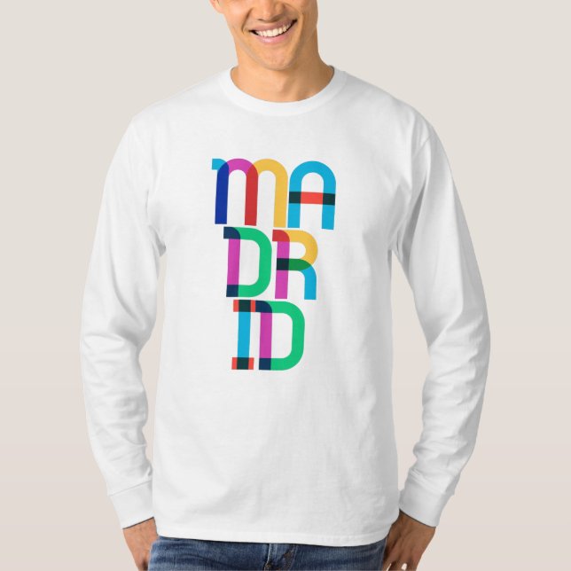 T-shirt LETTRES Pop Art Madrid Espagne (Devant)