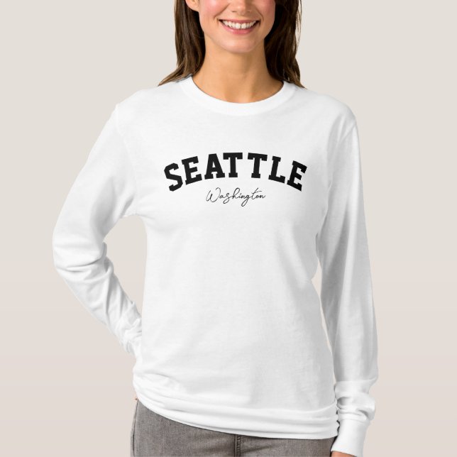 T-shirt Lettres Varsity du Seattle Washington College (Devant)