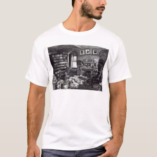 T-shirt L'étude de Charles Darwin à vers le bas logent,