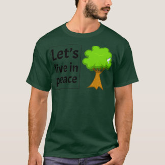 T-shirt Letx27s vit en paix