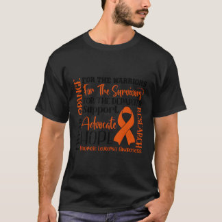 T-shirt Leucémie Cancer Orange Ruban Sensibilisation au ca