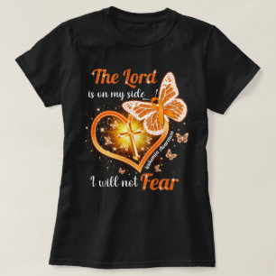 T-shirt Leucémie Chrétienne Le Seigneur Est De Mon Côté