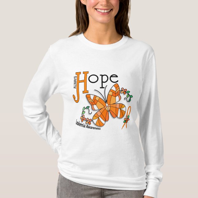 T-shirt Leucémie de papillon en verre souillé (Devant)
