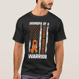 T-shirt Leucémie Grand-Enfants Grand-Père D'Un Guerrier Am