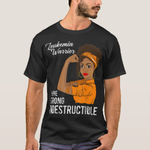 T-shirt Leucémie Guerrier Indestructible Cancer Survivant 