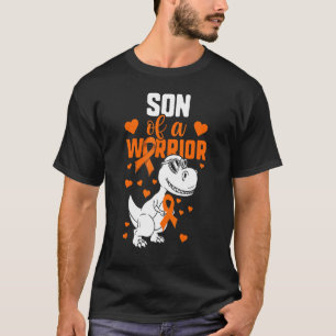 T-shirt Leucémie Maman Papa Pour Garçons Fils D'un Dinosau