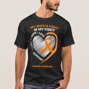 T-shirt Leucémie masculine de la femme mariée de sensibili