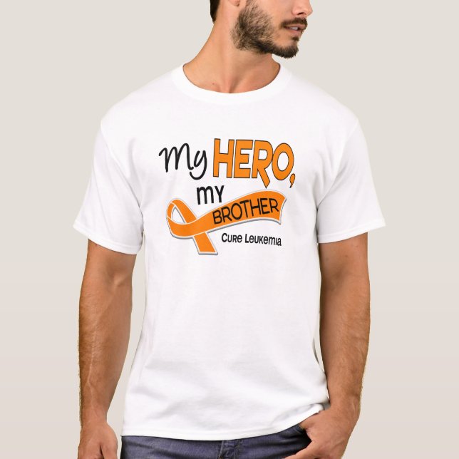 T-shirt Leucémie MON HÉROS MON FRÈRE 42 (Devant)
