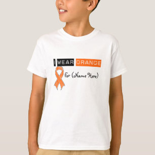 T-shirt Leucémie orange de ruban d'usage de la
