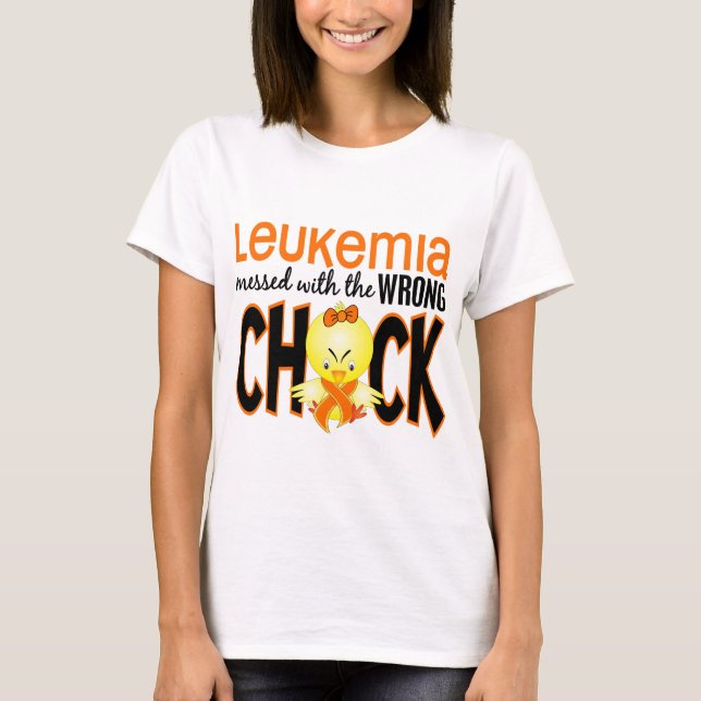 T-shirt Leucémie salie avec le poussin faux (Devant)